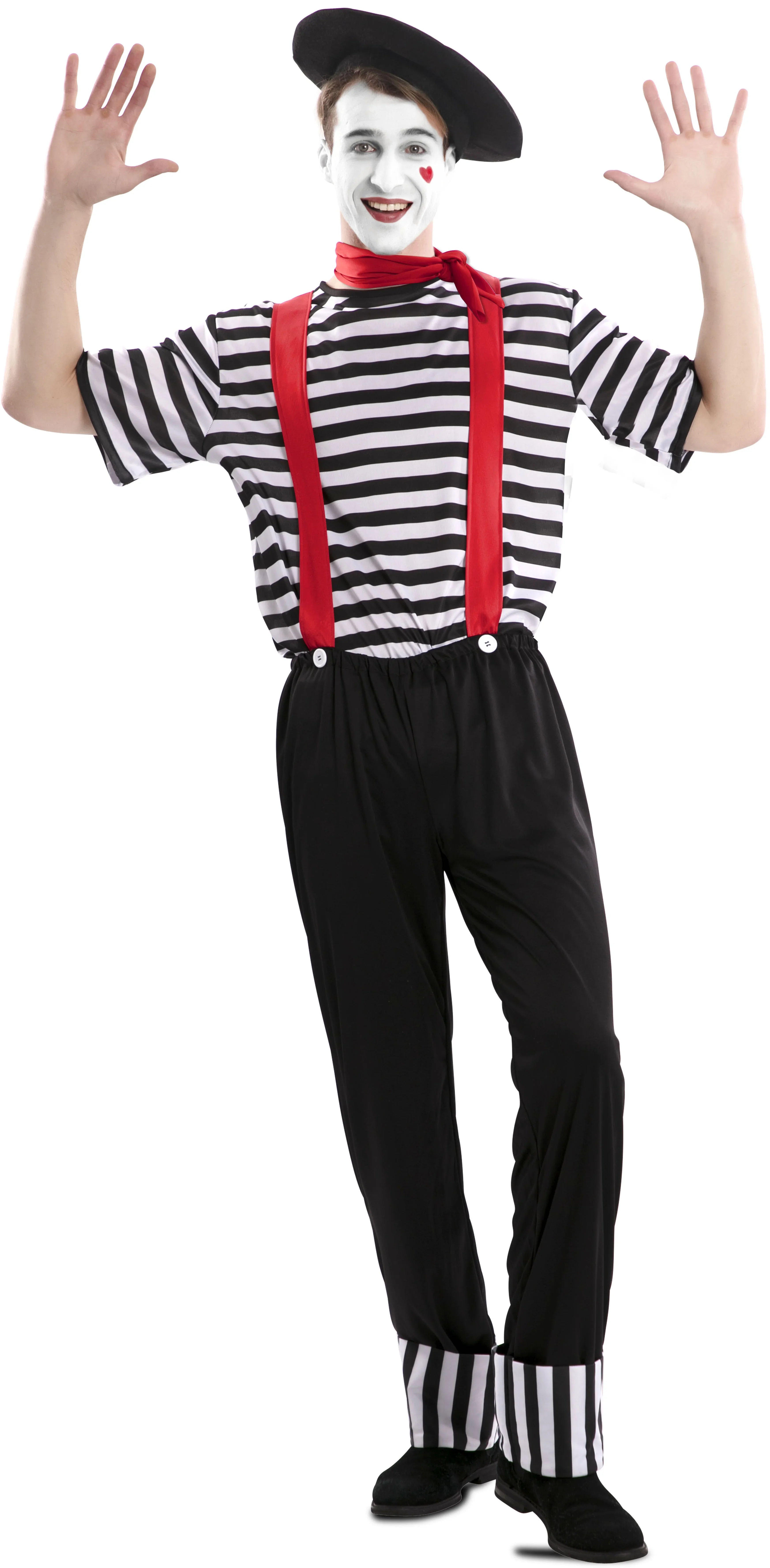 Disfraz de Mimo Divertido para Hombre Mimo EuroCarnavales